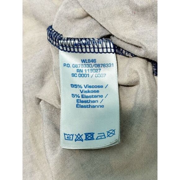 Boden Women's Geometric Print V Neck Ruched Midi Dress Long Sleeve Blue Size 10‎ - Picture 7 of 11